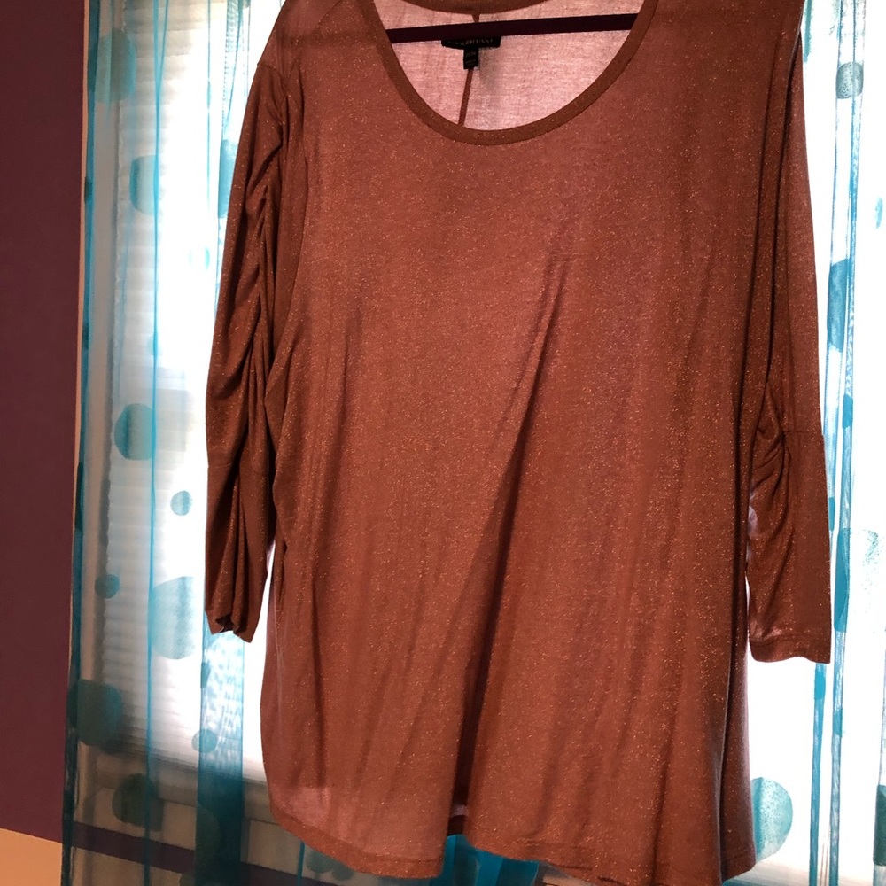 Lane Bryant pink glitter shirt, size 22/24